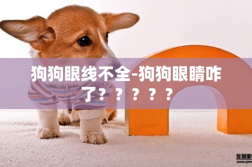 狗狗眼线不全-狗狗眼睛咋了？？？？？