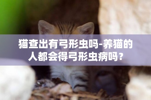 猫查出有弓形虫吗-养猫的人都会得弓形虫病吗？