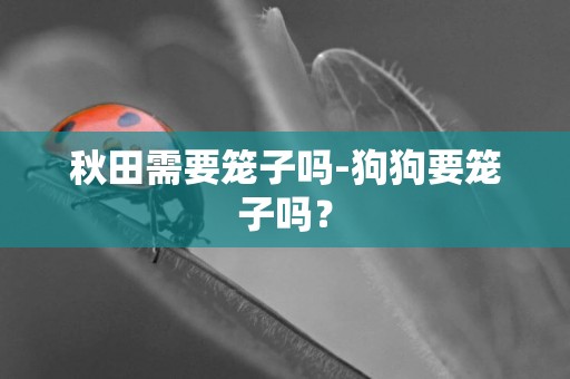 秋田需要笼子吗-狗狗要笼子吗？