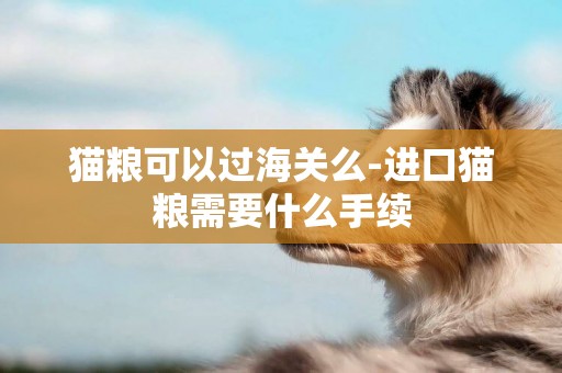 猫粮可以过海关么-进口猫粮需要什么手续