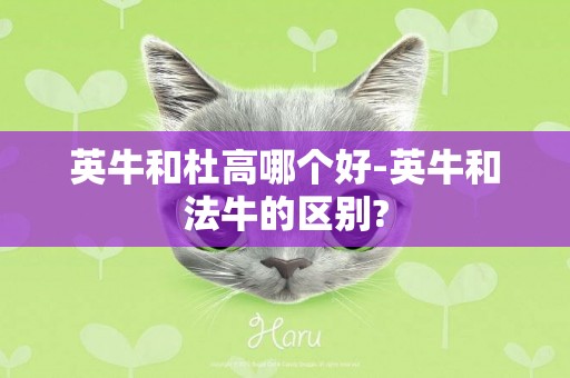 英牛和杜高哪个好-英牛和法牛的区别?