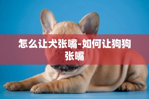 怎么让犬张嘴-如何让狗狗张嘴