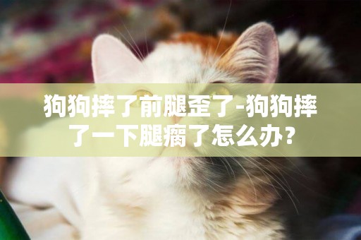 狗狗摔了前腿歪了-狗狗摔了一下腿瘸了怎么办？