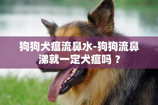 狗狗犬瘟流鼻水-狗狗流鼻涕就一定犬瘟吗 ？